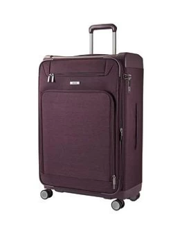 image of Rock Luggage Parker 8 Wheel Large Purple Suitcase