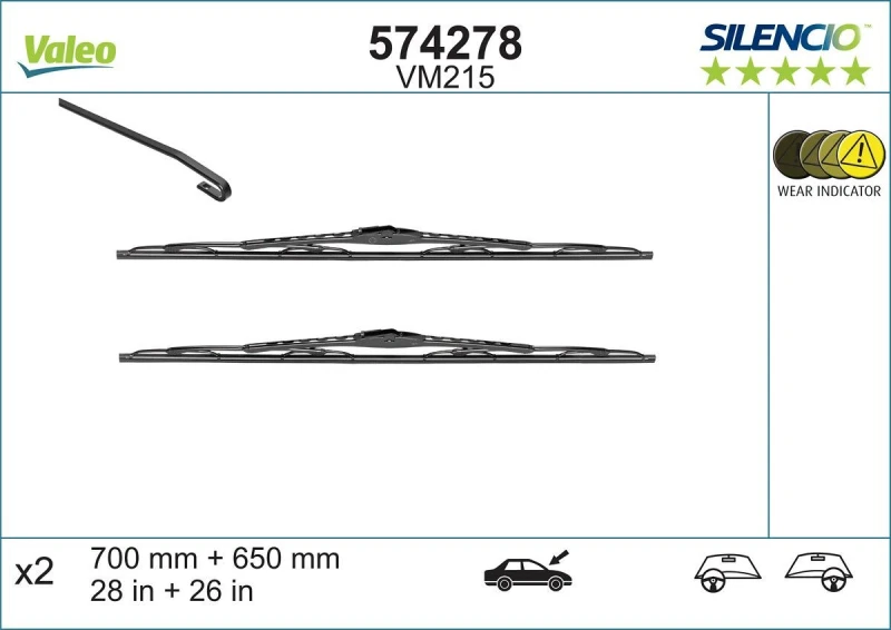 Image of Wiper blade VALEO 574278