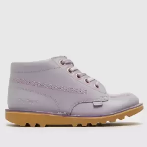 Image of Kickers Lilac Kick Hi Girls Toddler Boots