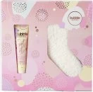 image of Style & Grace Bubble Boutique Sock Set - 50ml Foot Lotion, Fluffy Socks