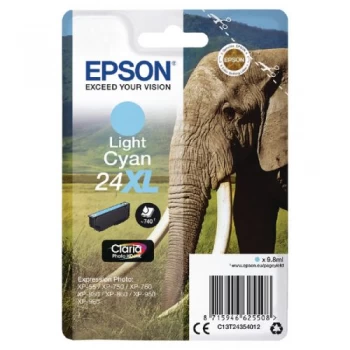 Image of Epson 24XL Elephant Light Cyan Ink Cartridge
