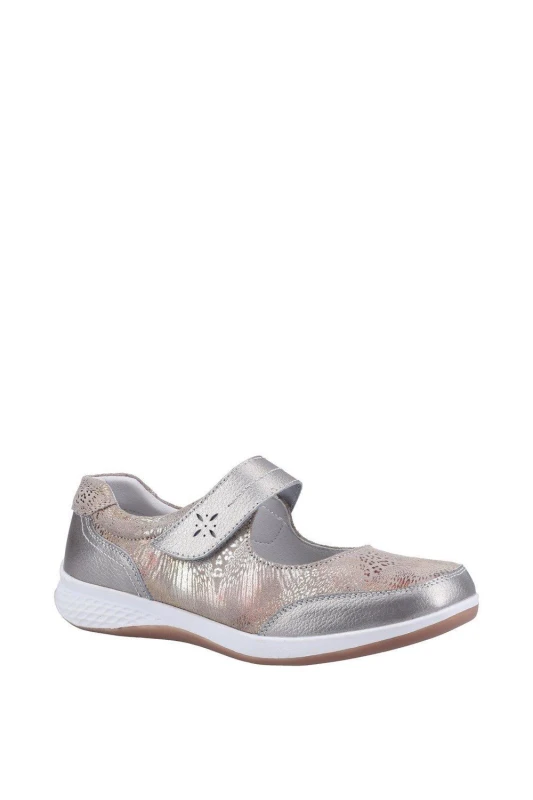 Image of Fleet & Foster 'Laura' Touch Fastening Shoes Silver female