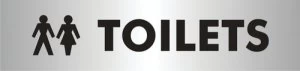 Image of Stewart Superior Self Adhesive Acrylic Sign - TOILETS