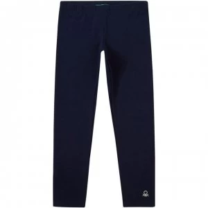 Benetton Girls Solid Colour Leggings - Navy