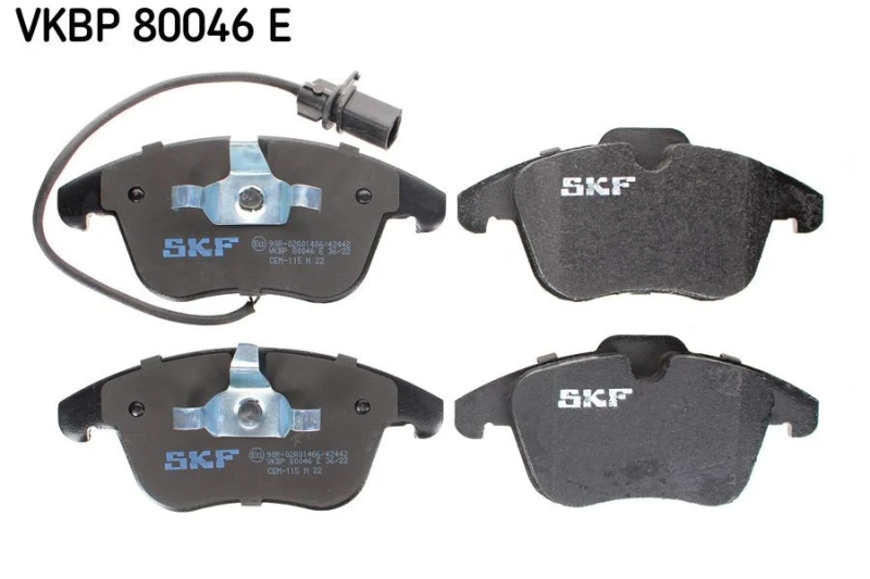 Image of SKF Brake pad set SKF VKBP 80046 E