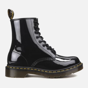Image of Dr. Martens Womens 1460 Patent Lamper 8-Eye Boots - Black - UK 3