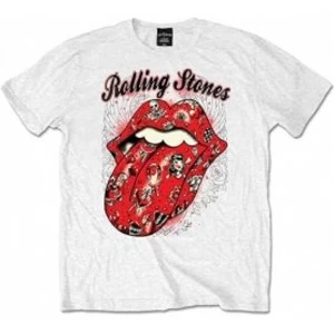 Image of Rolling Stones Tattoo Flash White Mens T Shirt: Small