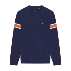 Image of Lyle and Scott Lyle & Scott Rib Insert Sweater - Blue