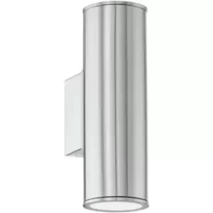 image of Riga - Outdoor Up Down Wall Light Stainless Steel, GU10 - Eglo