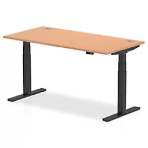 image of Dynamic Ergonomic Desk Impulse HASCP168BOAK Rectangular MFC 1400 mm x 800 mm x 730 mm Grey Oak