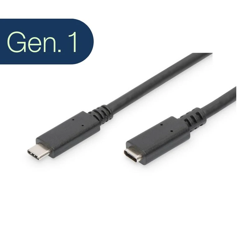 Image of FDL 1M USB TYPE C MALE TO FEMALE EXTENSION CABLE - GEN.1