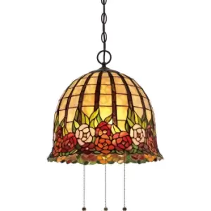 Image of 3 Bulb Ceiling Pendant Light Fitting Imperial Bronze LED E27 100W Bulb