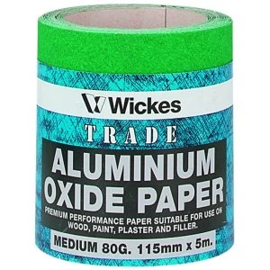 image of Wickes Aluminium Oxide Medium Sandpaper Roll - 5m