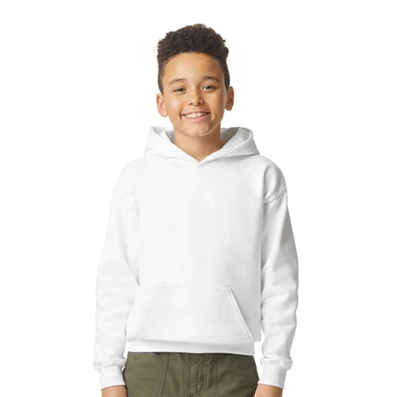 Image of Gildan Softstyle Ringspun Cotton Midweight Hoodie in White Size: 3 Years White Unisex 3 Years