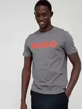 image of Hugo Dulivio Logo Dark Grey T-Shirt