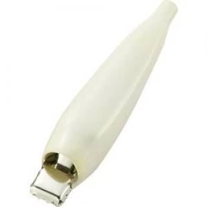 Image of Alligator clip White Max. clamping range 5mm Length 80 mm KSS