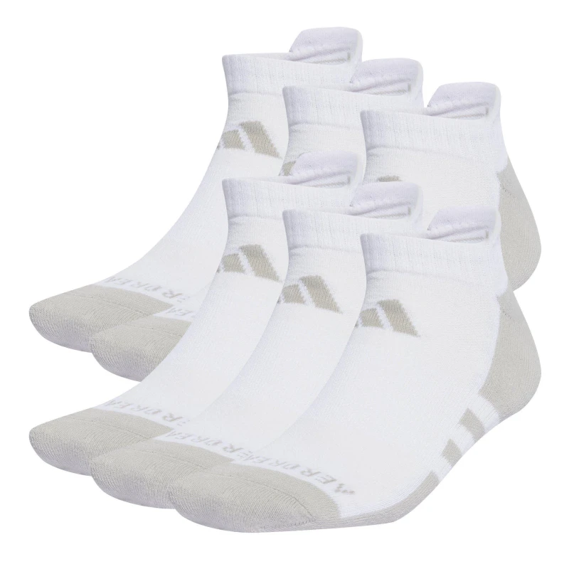 Image of adidas AEROREADY Low-Cut 6 Pair Socks Juniors - White White 1 - 6