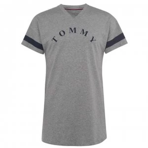 Image of Tommy Bodywear V Neck Sleep Dress - Grey HeatherP6S