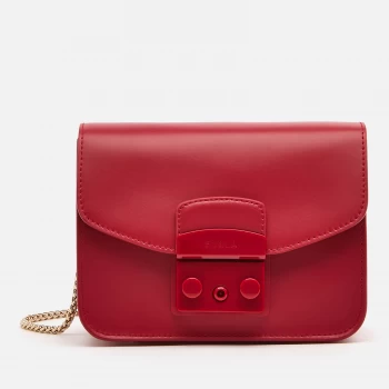 image of Furla Womens Metropolis Mini Cross Body Bag - Ruby