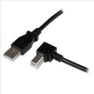 image of StarTech USB 2.0 A to Right Angle B Cable MM 2m