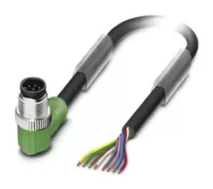 Phoenix Contact 1522558 Sensor Cord, 8P, M12 Plug-Free End, 3M