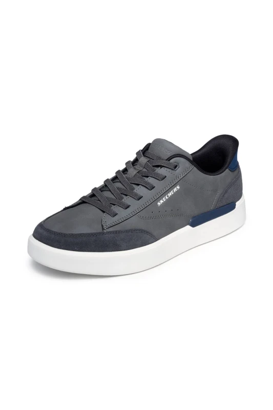 Image of Skechers Mens VERLOMA RADICAL Bungee Lace Slip-Ins Charcoal Size: 8 Charcoal Male 8