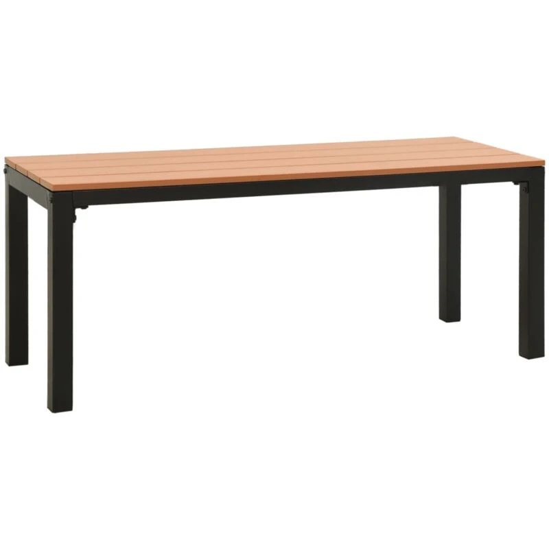 Image of VIDAXL Vidaxl - Garden Bench 110cm Steel and wpc Brown and Black 8720286662199