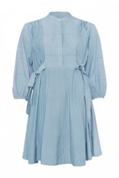 Image of French Connection Malolo Flared Dress Blue