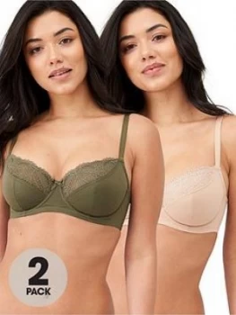 Dorina Dorina Curves Faith-2Pp Non Padded Bra - Green