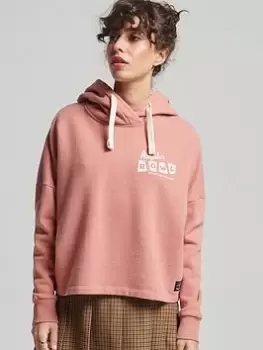 Image of Superdry Vintage Surf Ranchero Hood - Pink, Size 10, Women