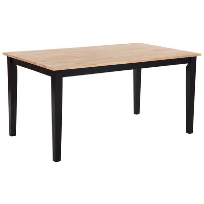 Image of Beliani Dining Table Georgia Black 150 Cm 90 Cm Wood