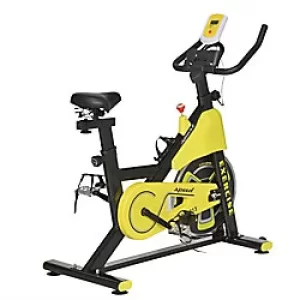 image of HOMCOM Exercise Bike with Belt Drive Adjustable Resistance Seat Handlebar LCD Display