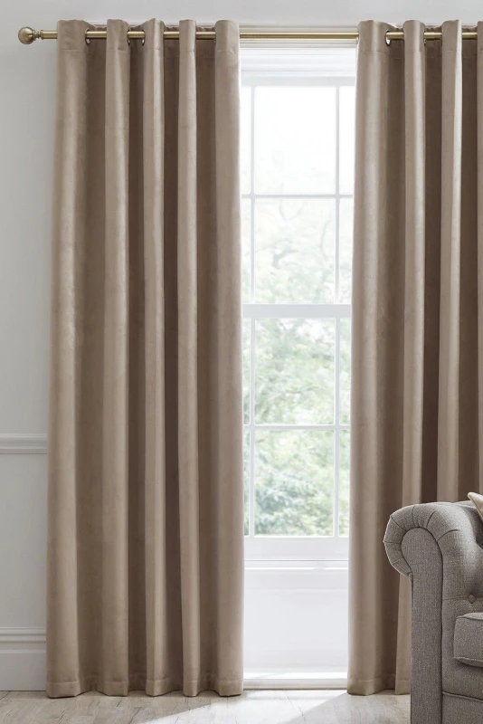 Image of Laurence Llewelyn-bowen Montrose Linen Blackout Eyelet Curtains Linen
