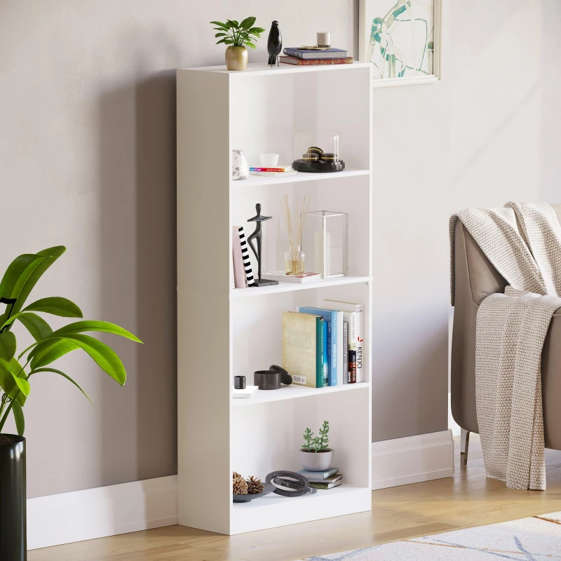 Image of Lassic Vida Designs Cambridge 4 Tier Large Bookcase White unisex 4 Tier