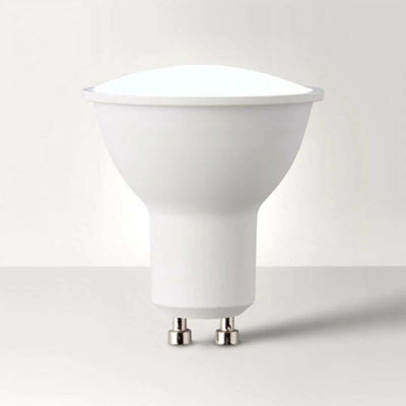 Image of ValueLights 3 Pack GU10 White Thermal Plastic Spotlight LED 5W Cool White 6500K 450lm Light Bulb White