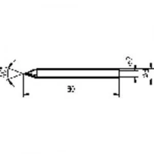 image of Soldering tip Pencil shaped Ersa 012 BD Tip size 0.3 mm