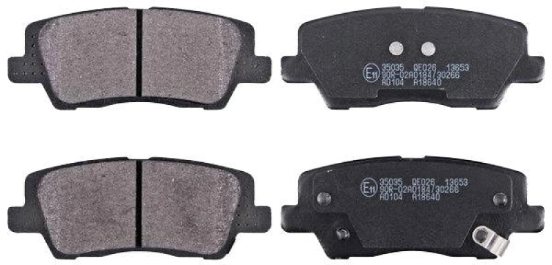 Image of A.B.S. 35035 Brake pad set with acoustic wear warning Brake Pad Set,disc brake (402)