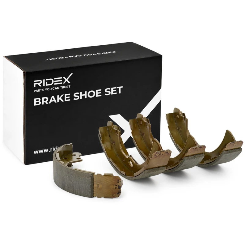 Image of RIDEX 70B0053 Brake Shoes Rear Axle, Ø: 260mm, without lever Brake Shoe Set (70)