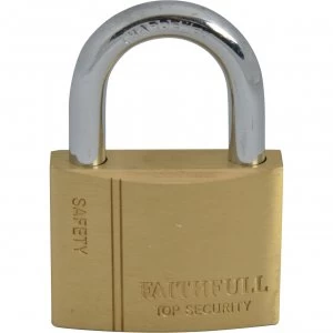 Image of Faithfull Brass Padlock 50mm Standard