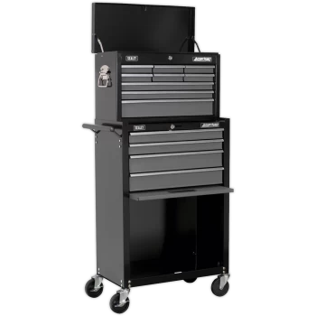 image of Sealey American Pro 13 Drawer Roller Cabinet and Tool Chest Black / Grey