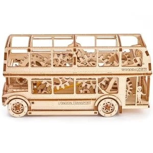 image of London Bus Wooden City 3D Wooden Model Kit