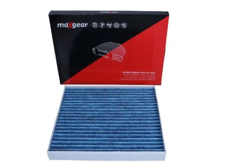 Image of MAXGEAR 26-1760 Pollen filter SILVER CARBON with anti-allergic effect Filter,interior air (424)