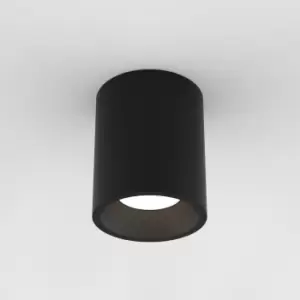 Image of Kos Outdoor Round Surface Mounted LED Downlight Textured Black IP65