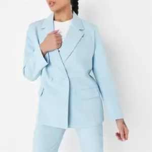 Image of Missguided Petite Tailored Blazer - Blue