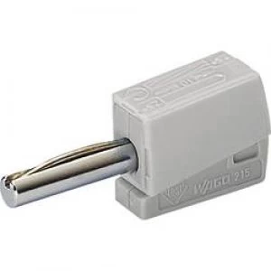 image of Jack plug Plug straight Pin diameter 4mm Grey WAGO