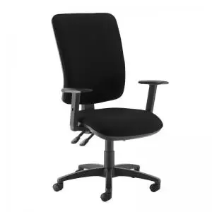 image of Senza extra high back operator chair with adjustable arms - Havana