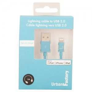 Image of Urban Factory Cable USB to Lightning MFI certified - Blue 1m (retail packaging)
