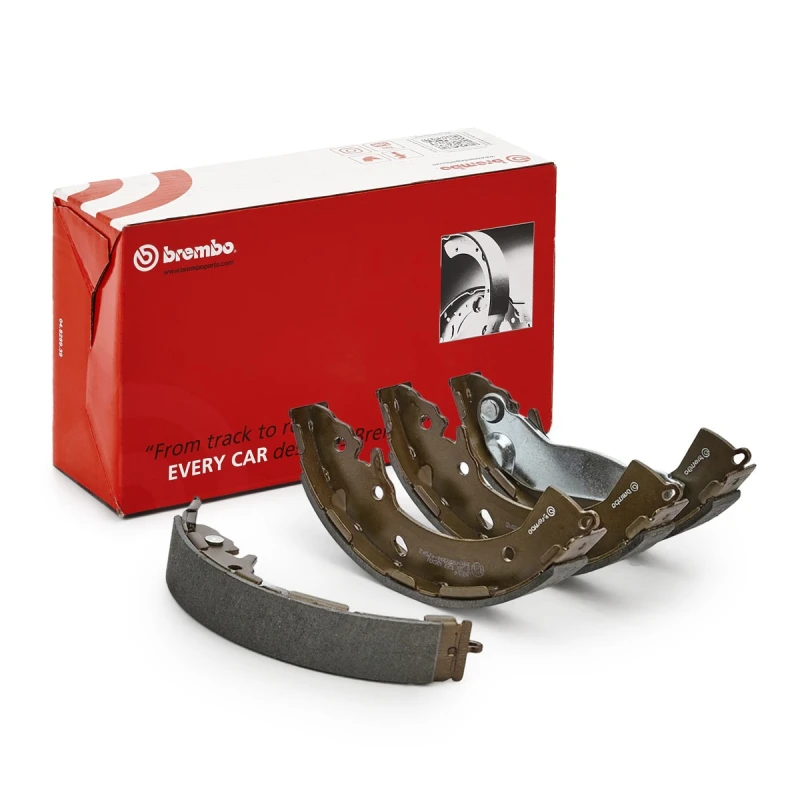 Image of BREMBO S 30 525 Brake Shoes ESSENTIAL LINE with handbrake lever Brake Shoe Set (70)