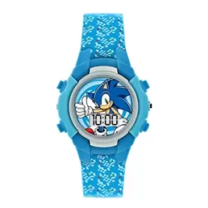 image of Sega Sonic the Hedgehog Blue Flashing LCD watch?SNC4036