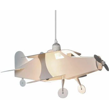 Image of Childrens Bedroom White Aeroplane Ceiling Lamp Pendant Light Shade - No Bulb